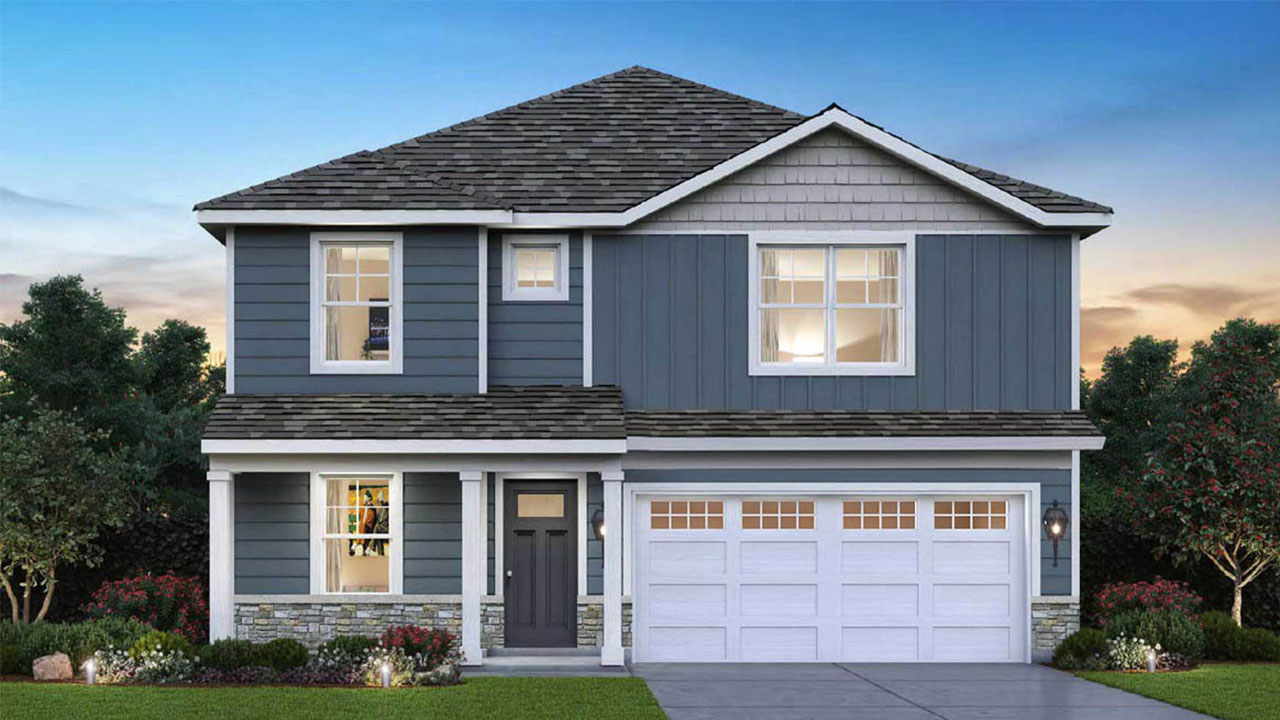 2 story single family home rendering