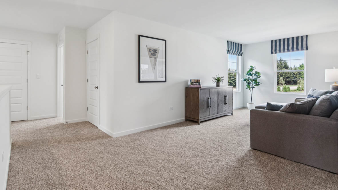 Upstairs fully carpeted