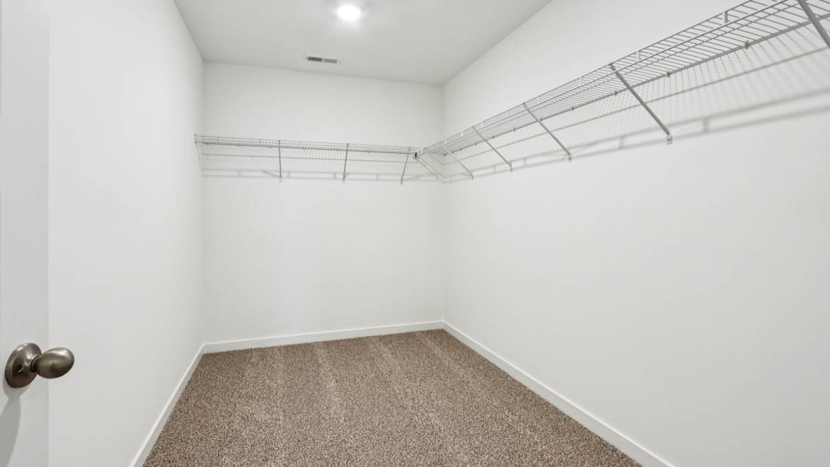 spacious walk-in closet