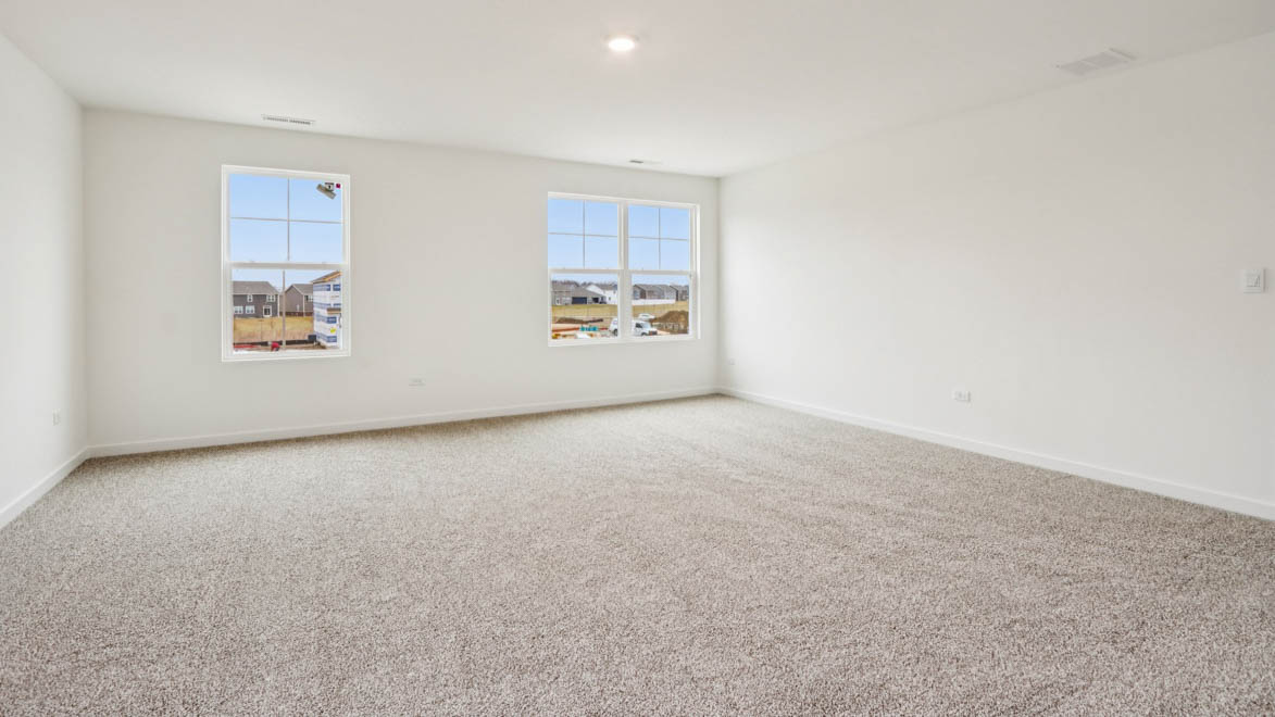 spacious primary bedroom