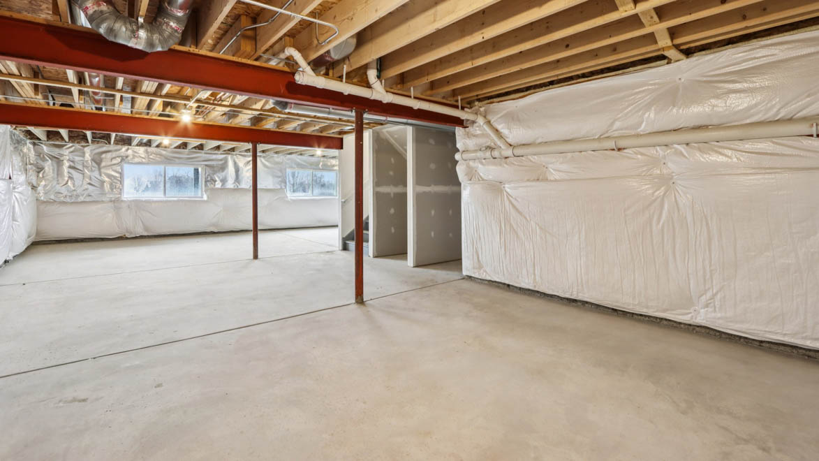 unfinished full basement
