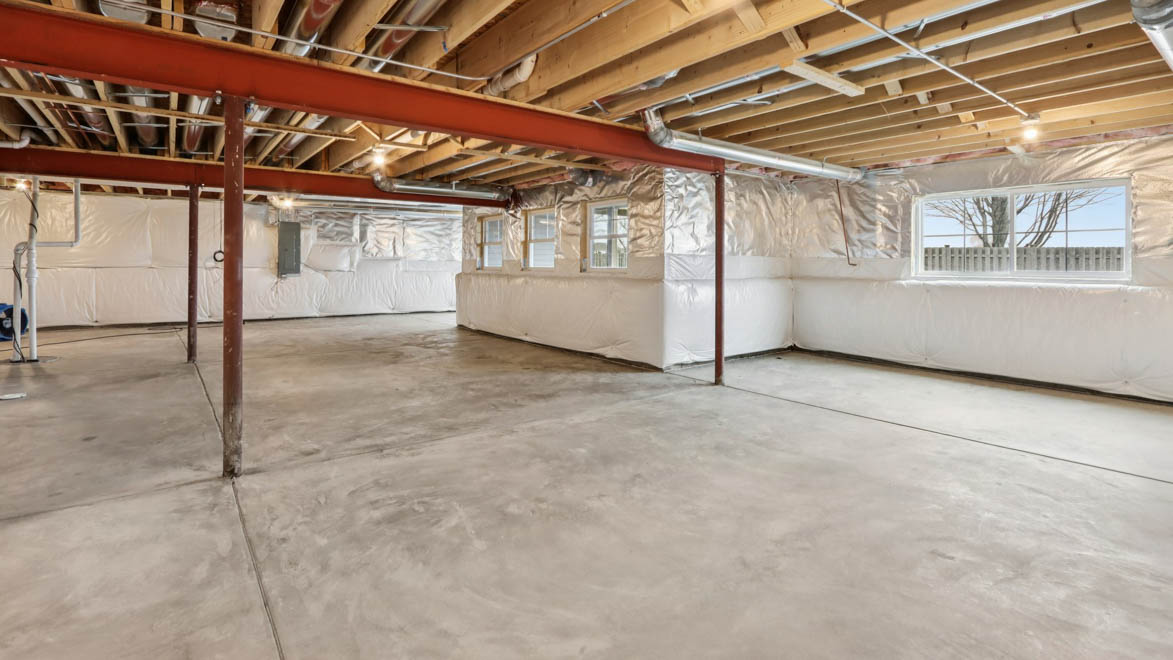 Large spacious unfinished basement