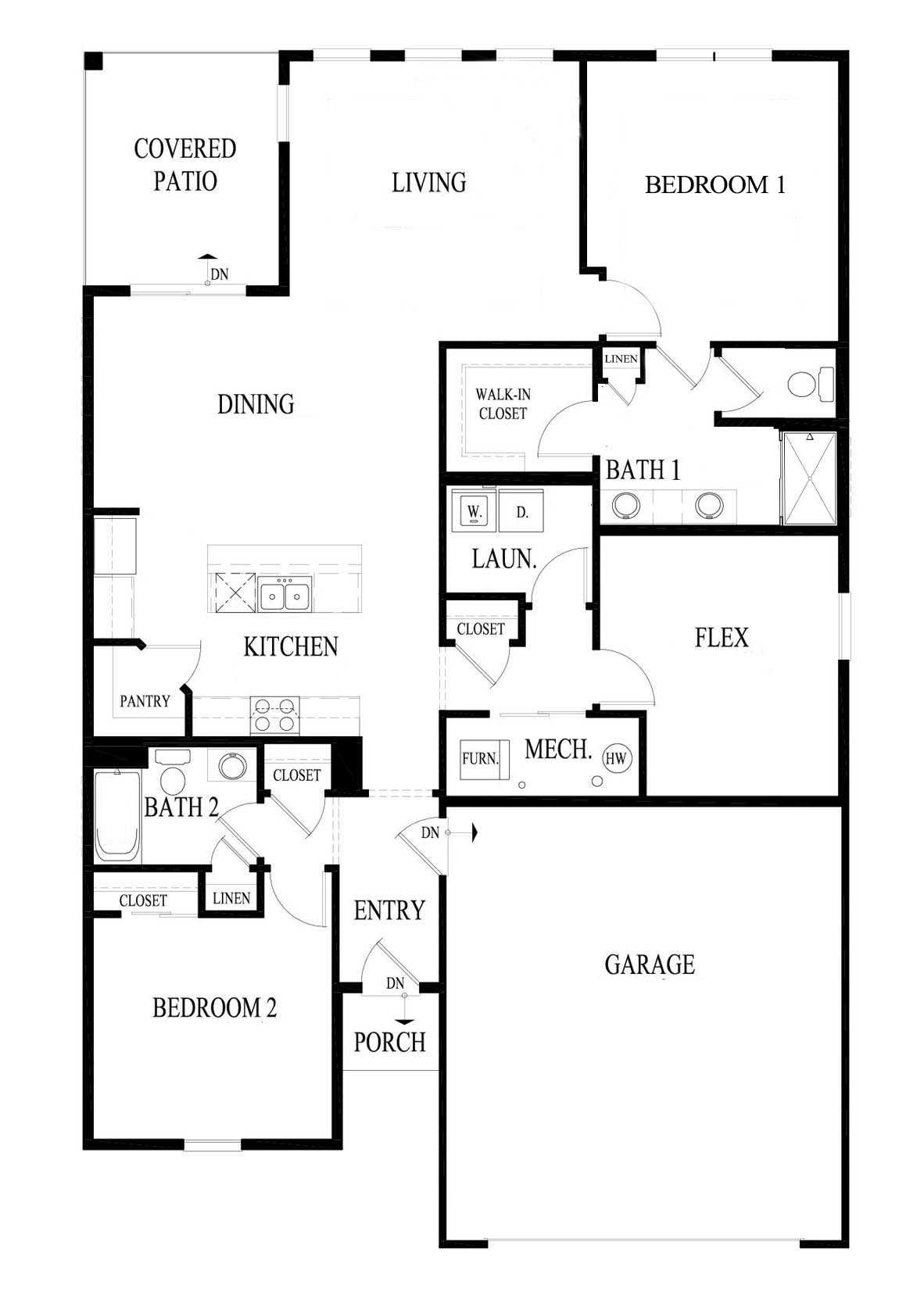 Ranch arlington main level layout