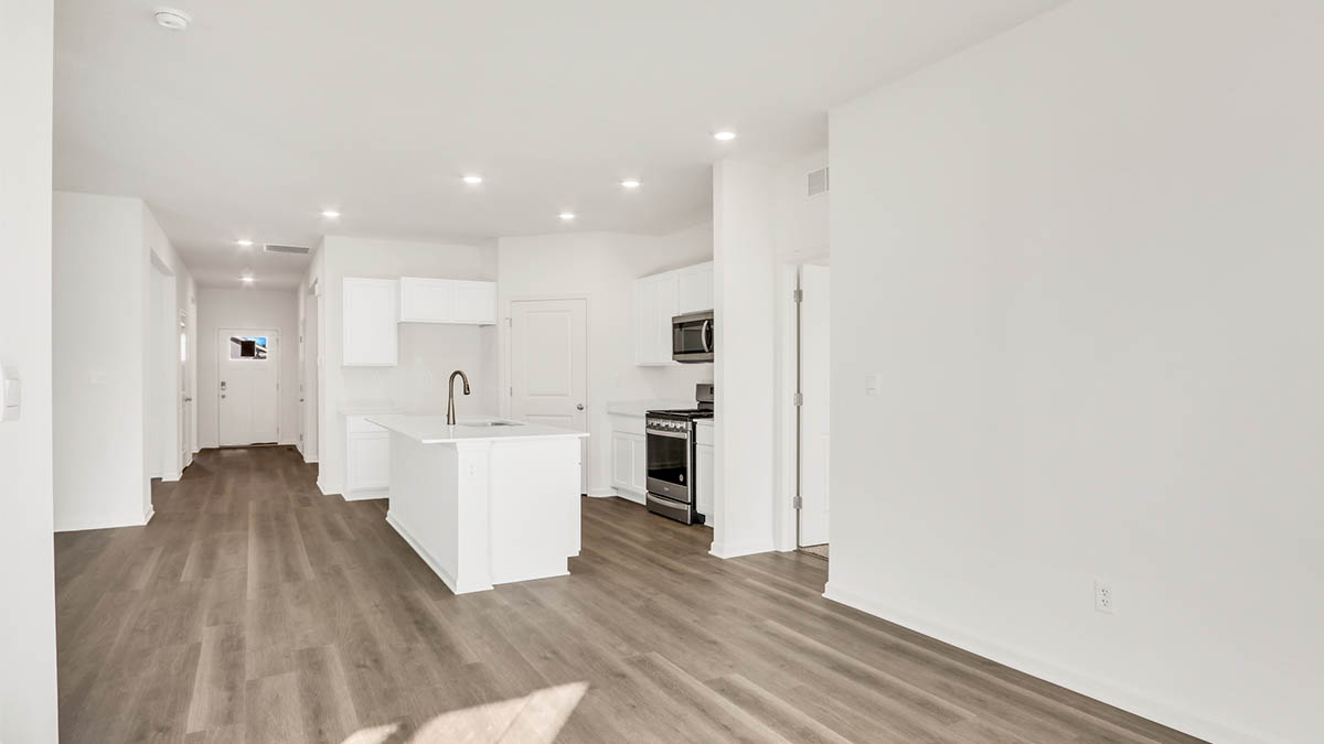 Great room across from kitchen