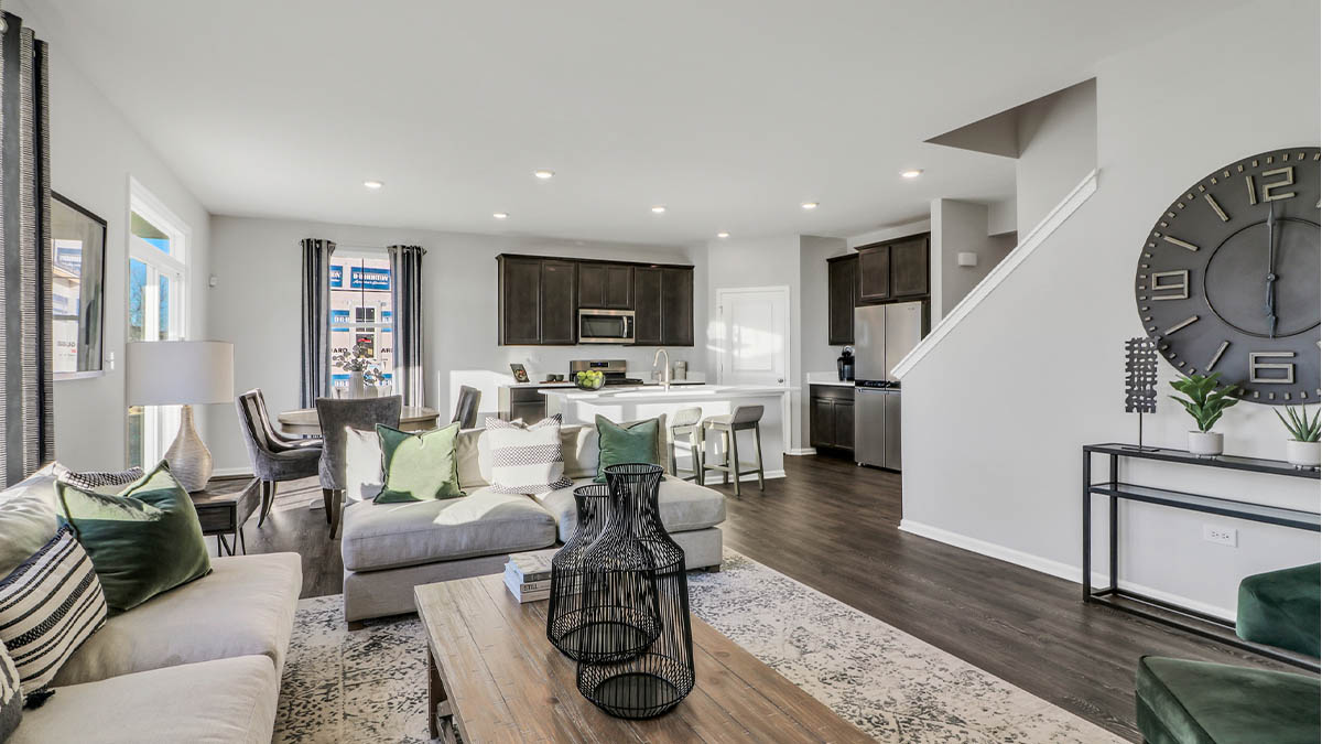 open concept living room