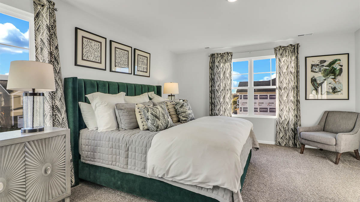 spacious primary suite