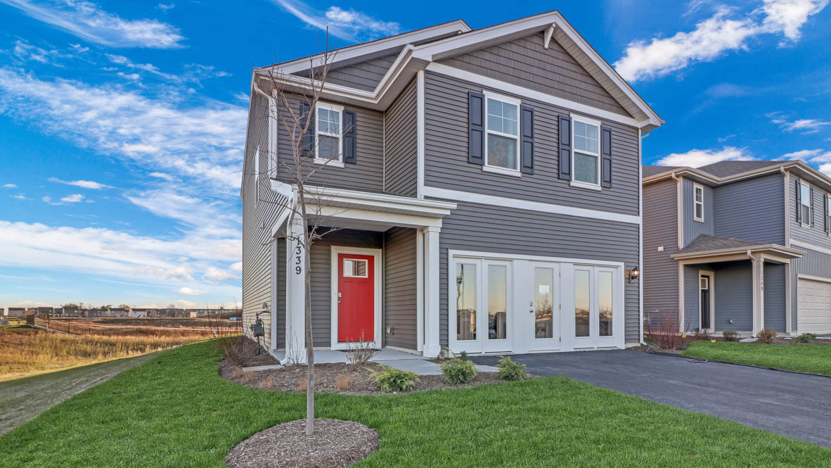 single family home with two car garage