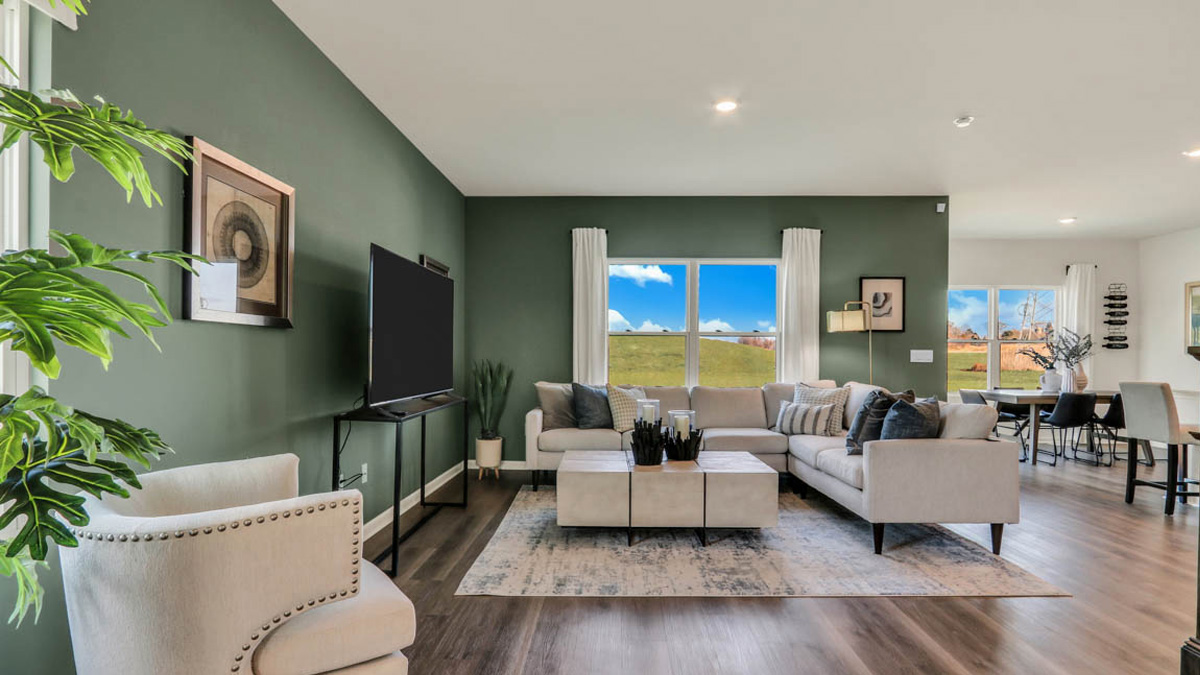 spacious great room