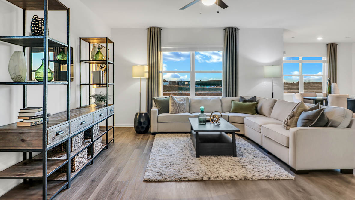 open concept living room