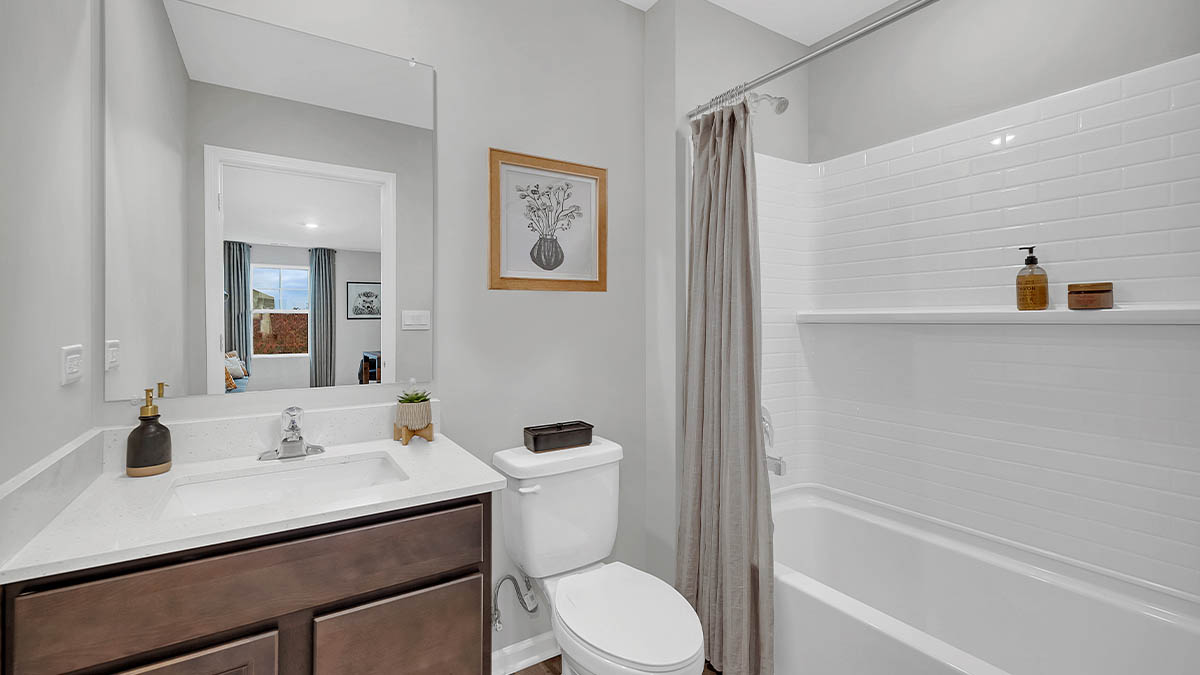 secondary full bathroom on upper level