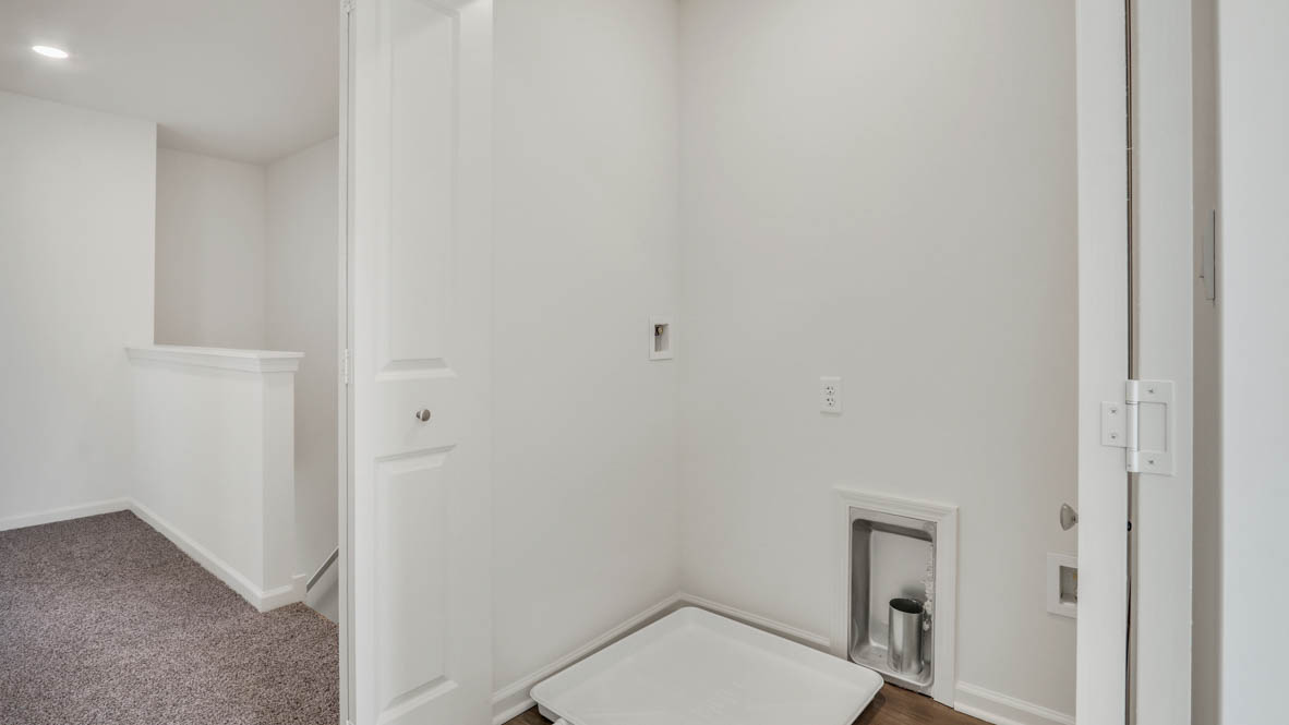 Upper level laundry closet