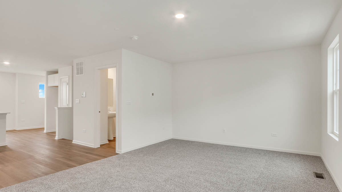 white walls in living space