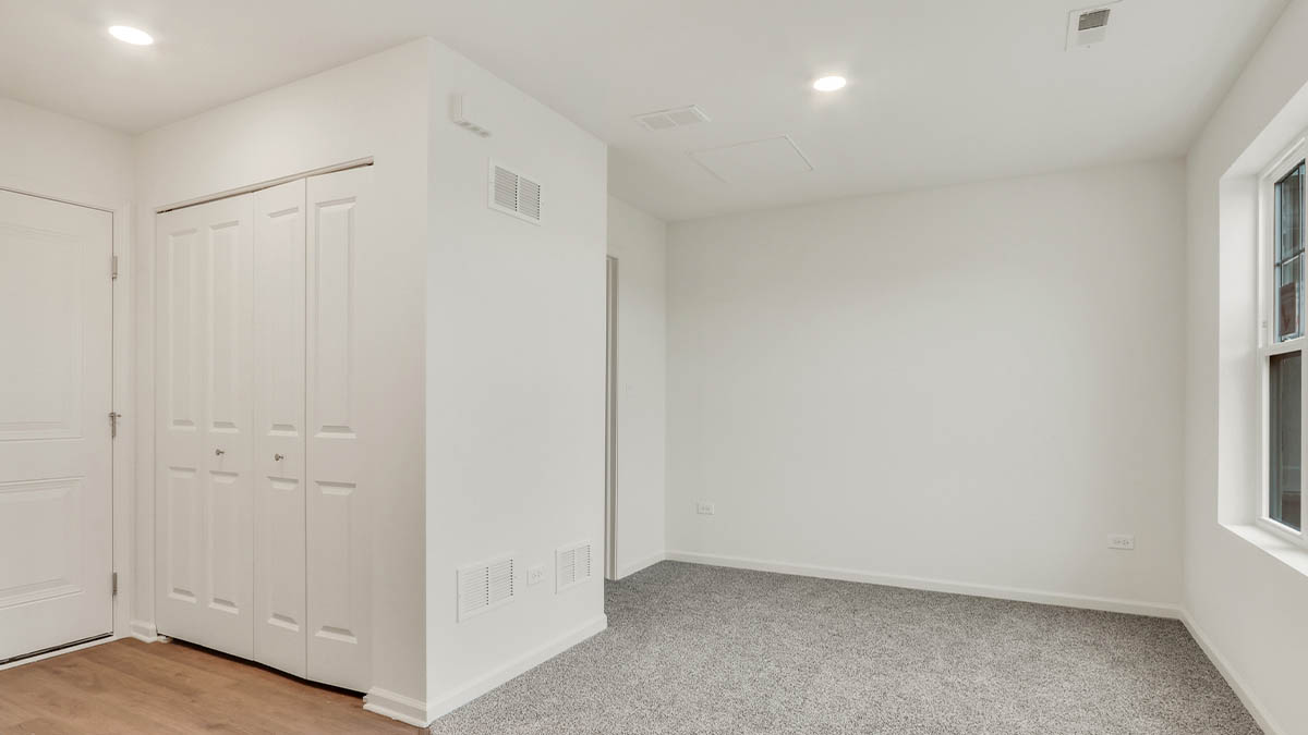 living space and closet