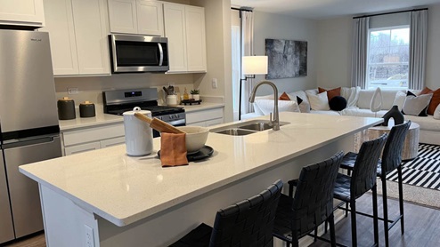 Charlestowne Lakes Townhouse Model Main Level Kitchen Left Angle View