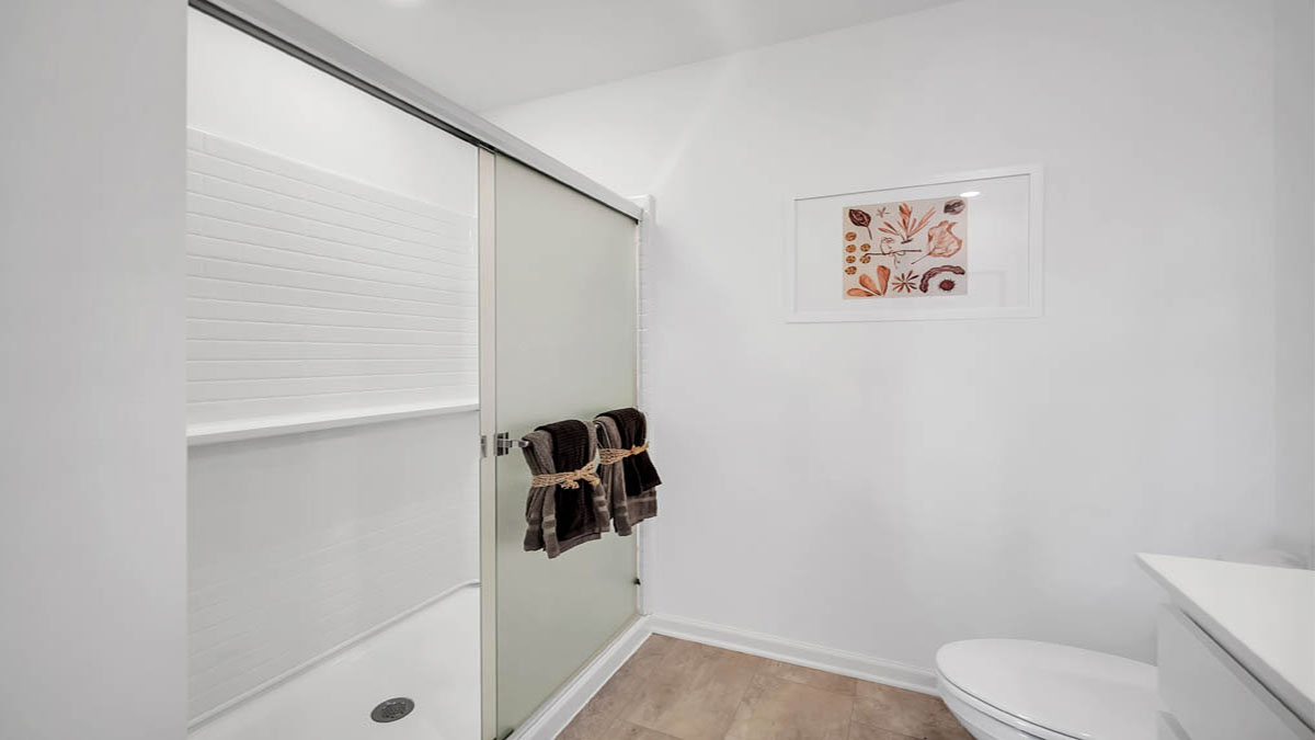 Primary bathroom with walk in shower