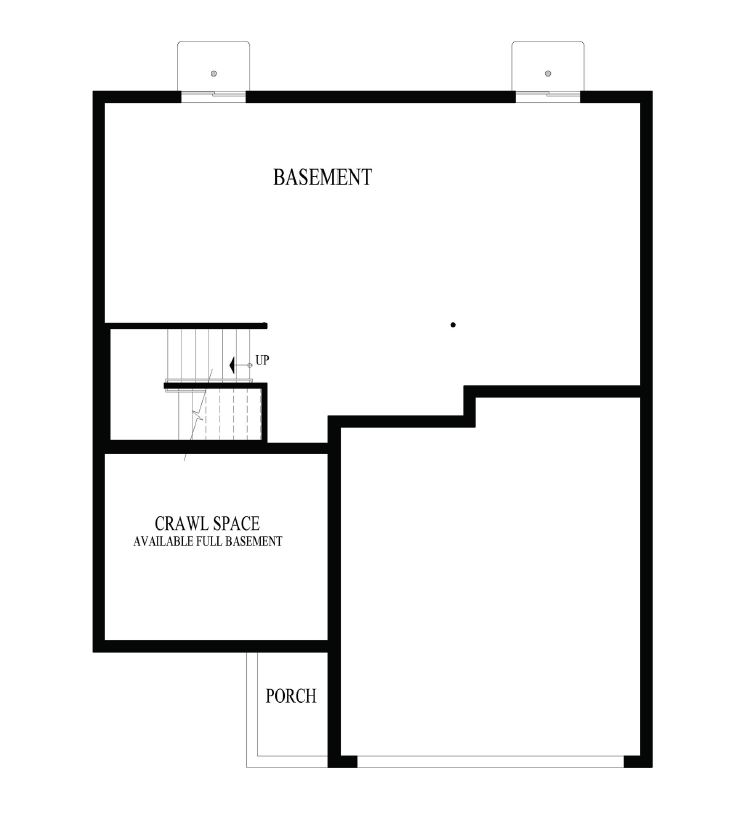 Stonewater Bellamy Floorplan Option With full unfinished basement