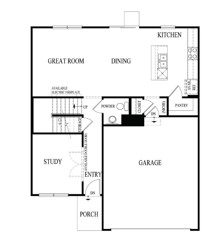 Stonewater Bellamy Floor Plan First Level