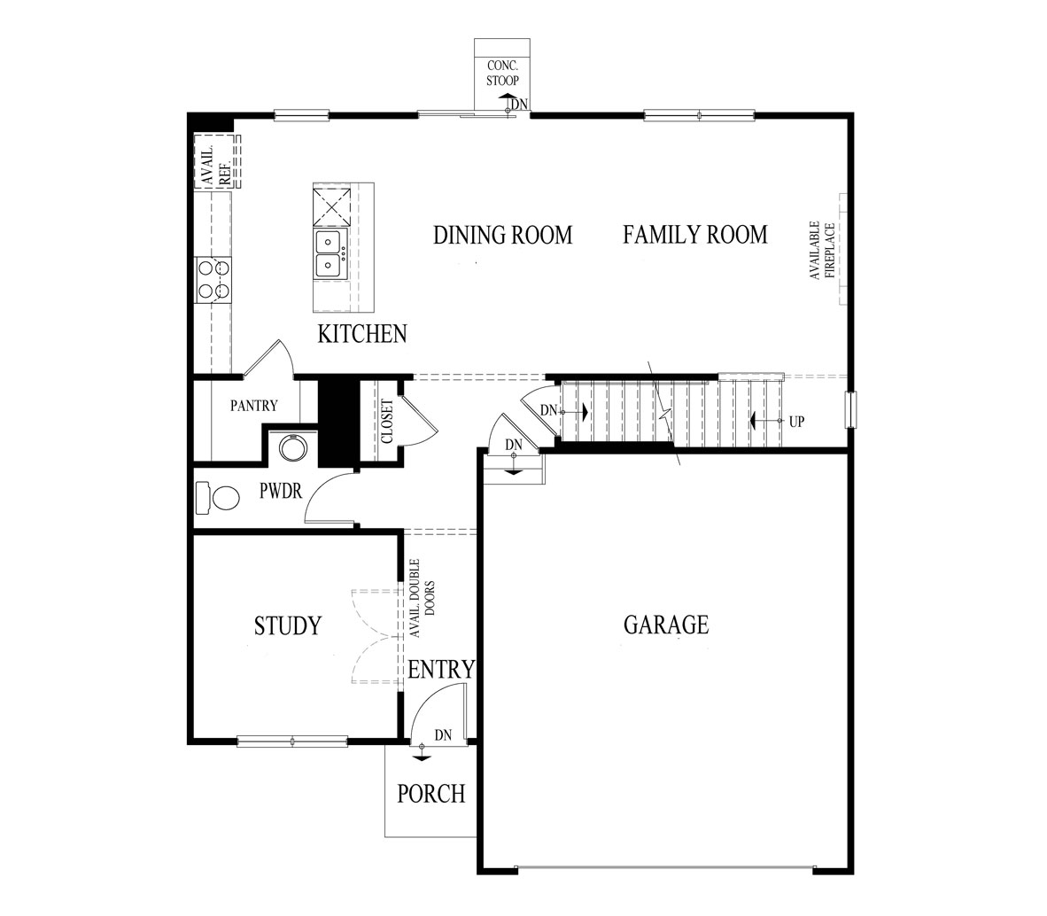 first floor with basement