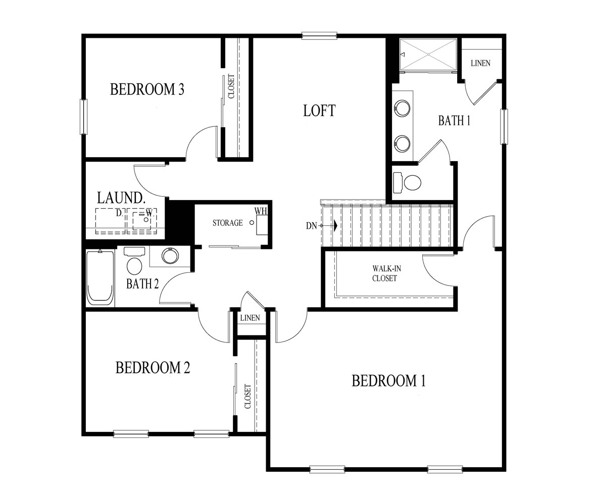 second floor with basement