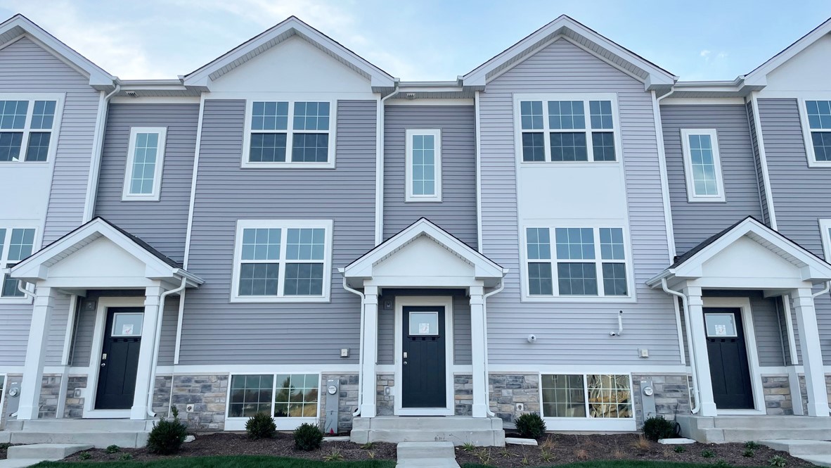 front exterior of a townhome