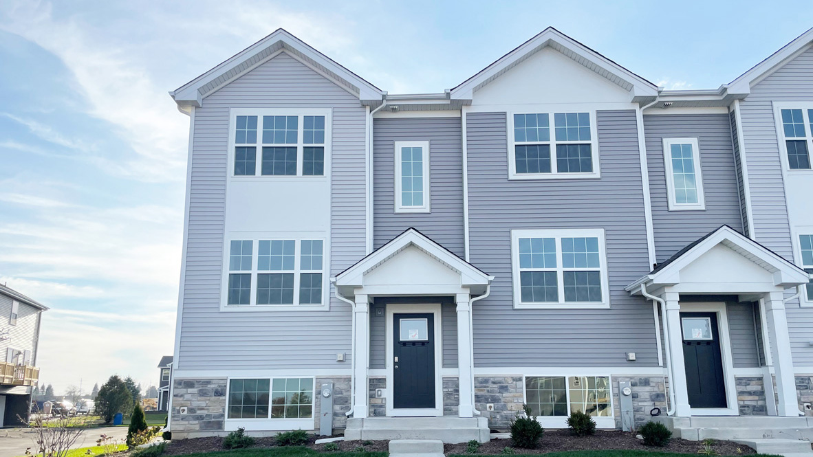 front exterior of a townhome