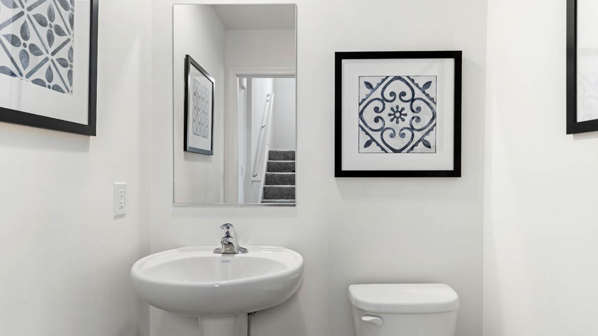 second floor half bath