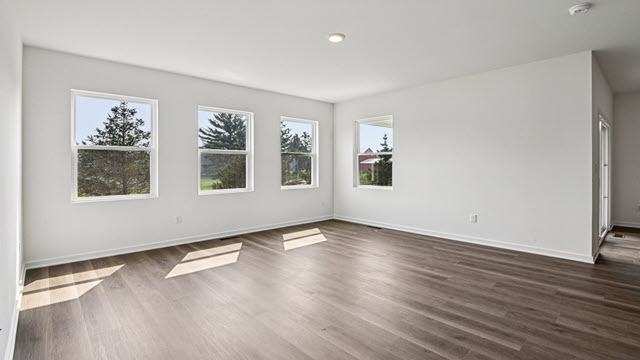 Interior living area with large windows
