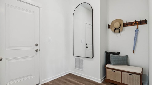 Mud room off of garage entry