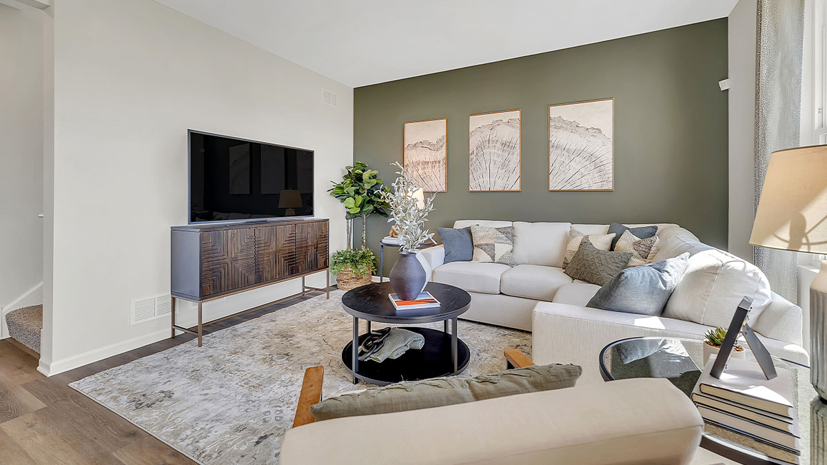 open concept living room with lots of nature light