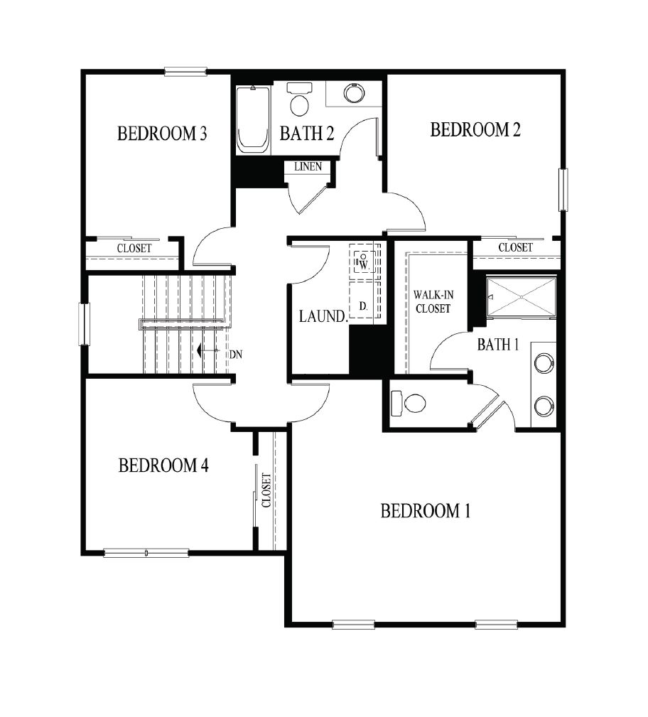 Layout of floorplan Bellamy.
