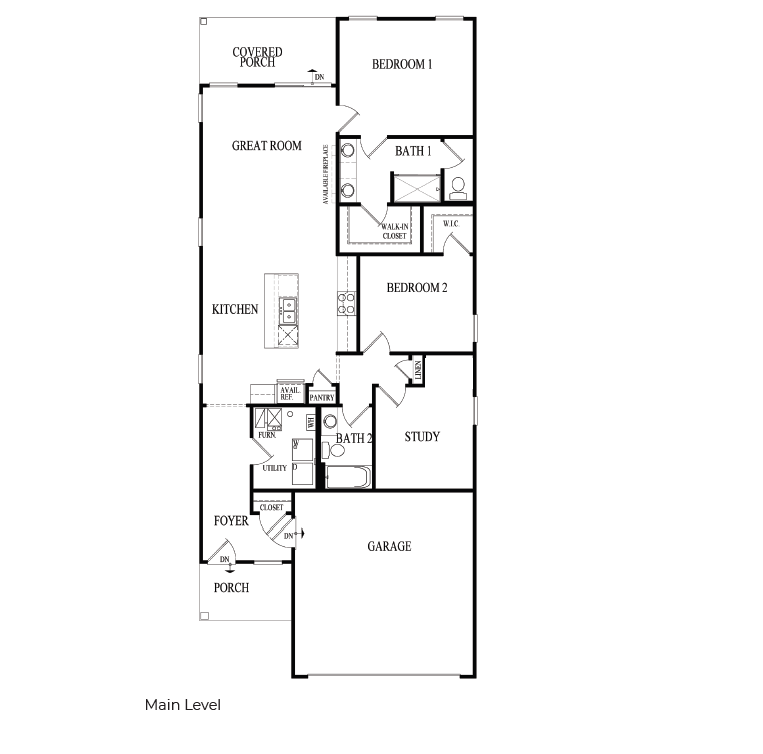 Avery plan first floor slab layout