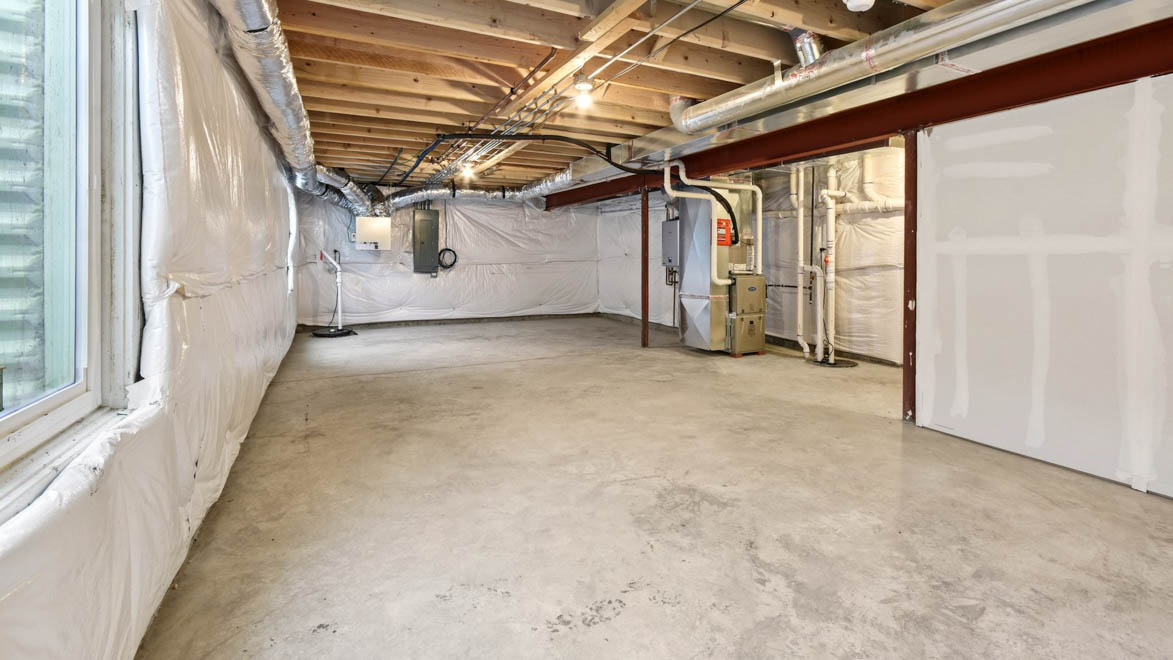 unfinished basement