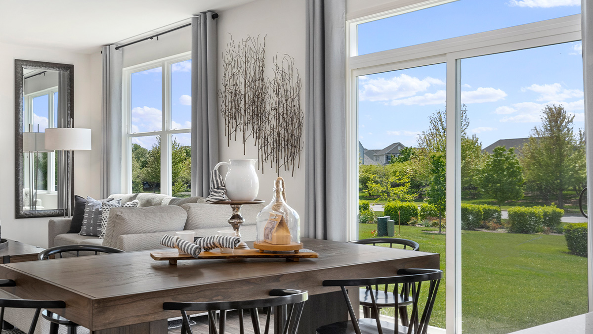 dining area with natural light