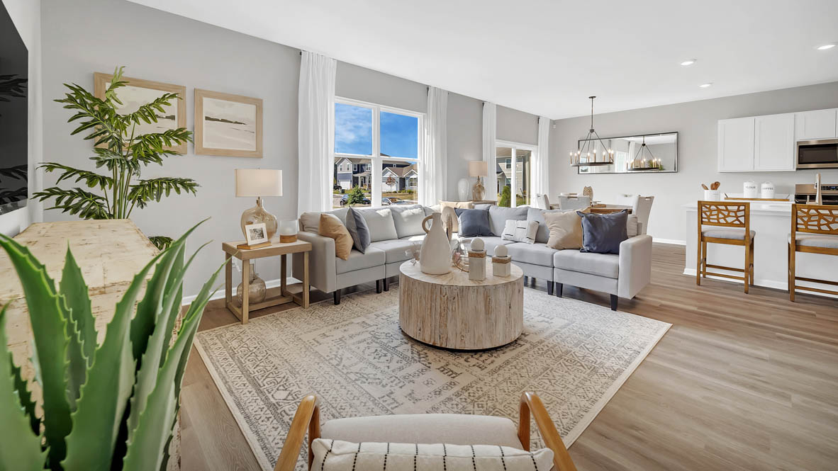 Great Room in front of kitchen and Dining room area