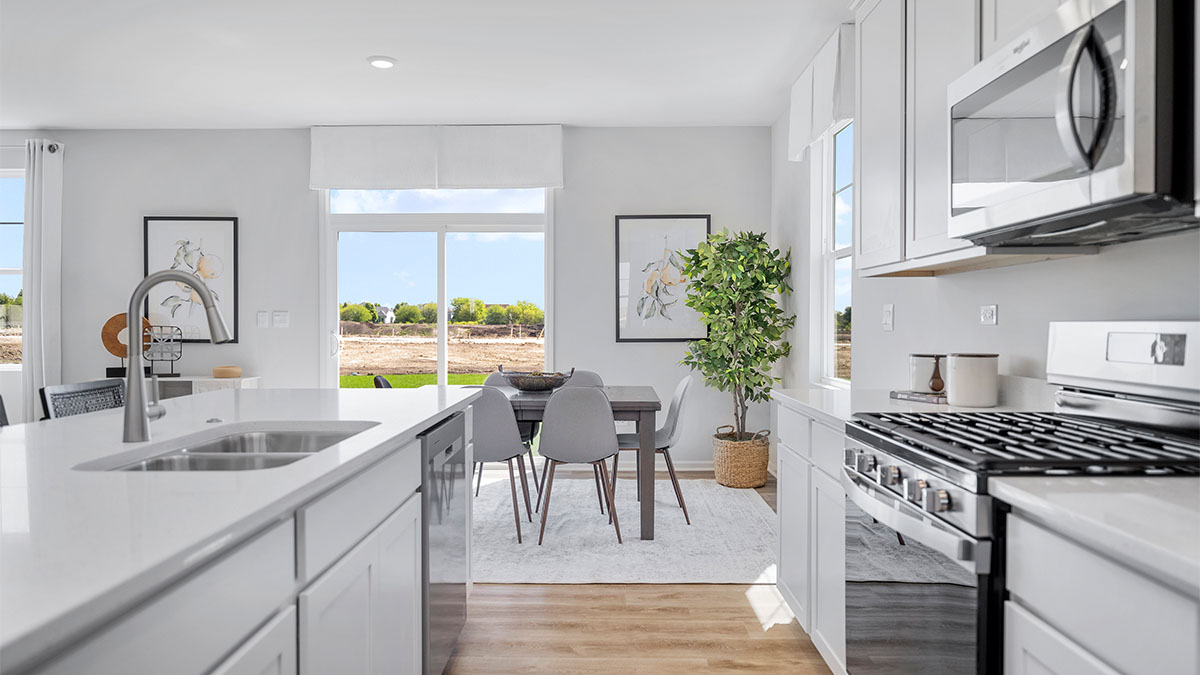 Kitchen island over looking great room