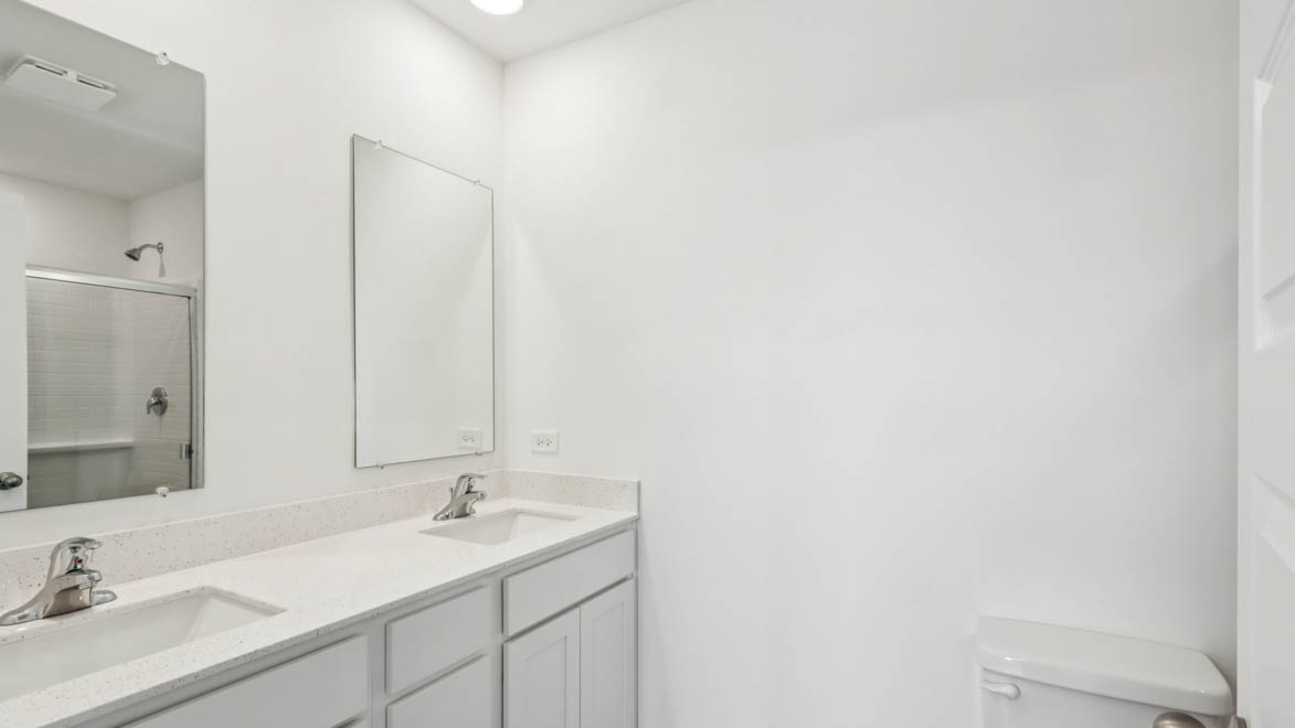 bathroom with double sink