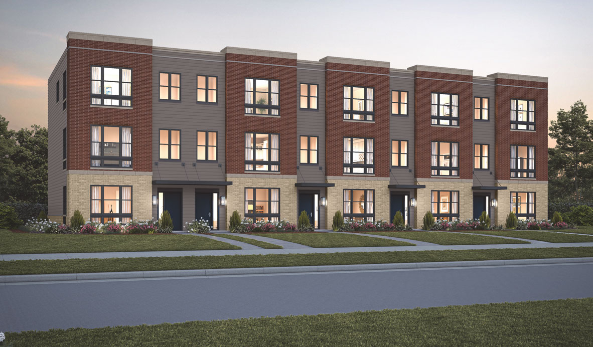 The summit at Yorktown exterior brick rendering