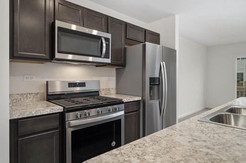 dark cabinets kitchen