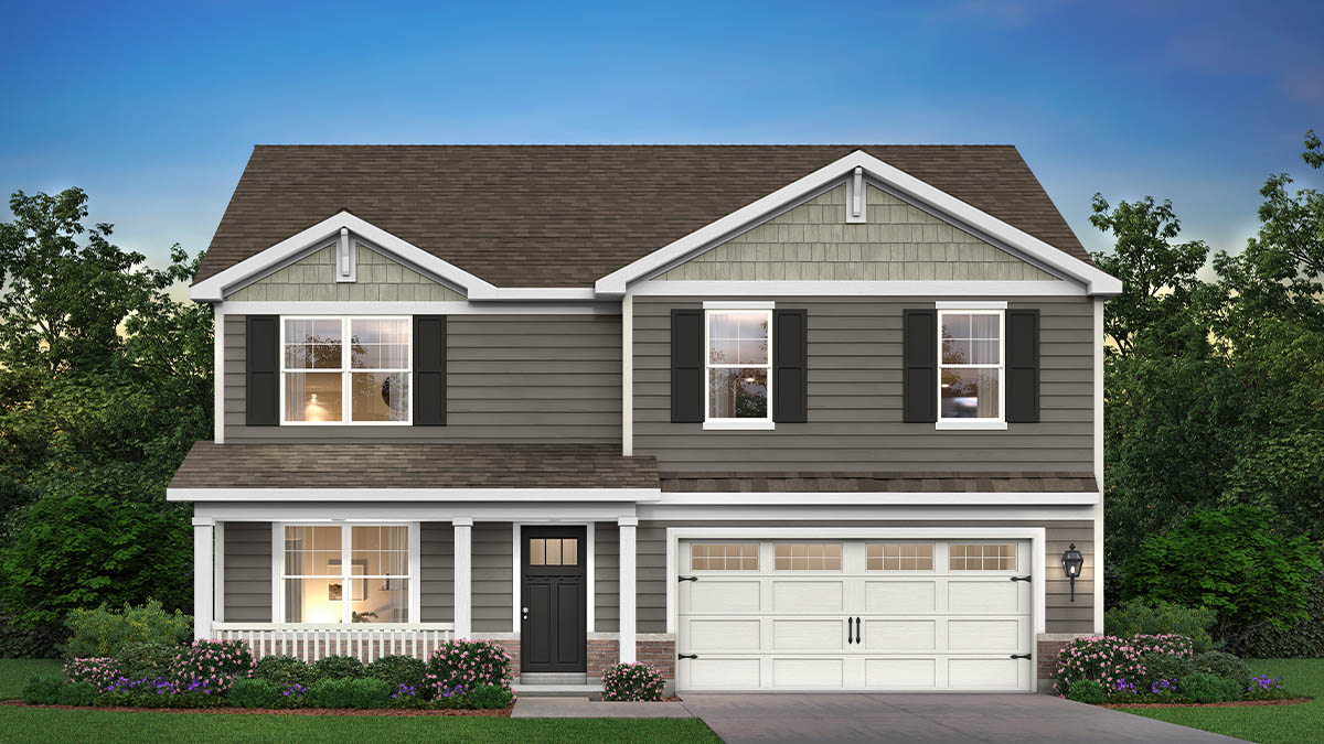 Henley floor plan rendering- B2 elevation