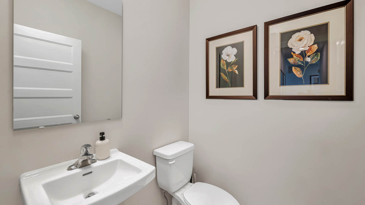 Half bathroom on first floor