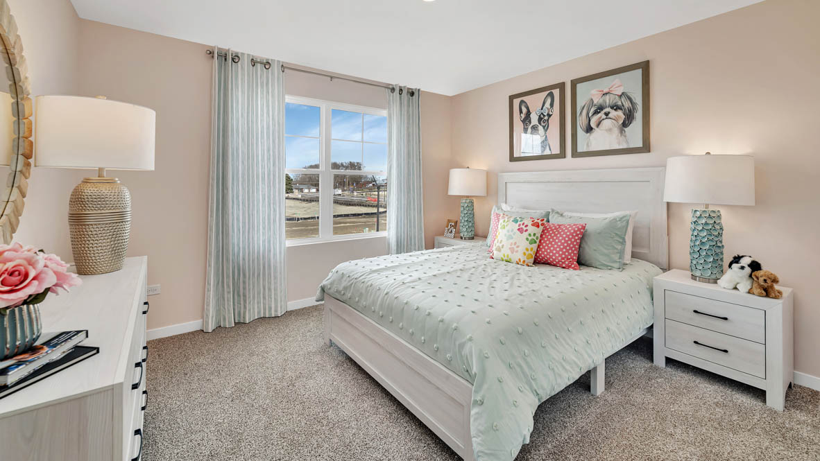 Bedroom number 2 staged as girls room