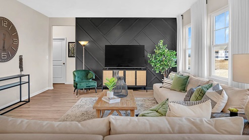 Great room with feature wall design example
