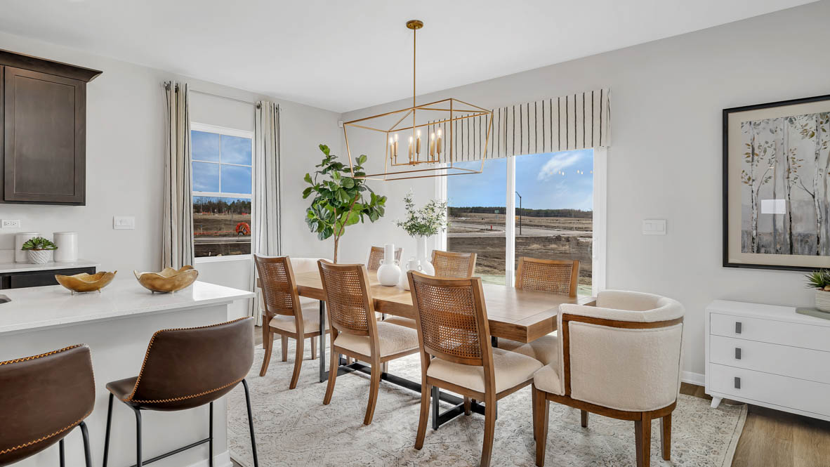 Dining room to the right of kitchen