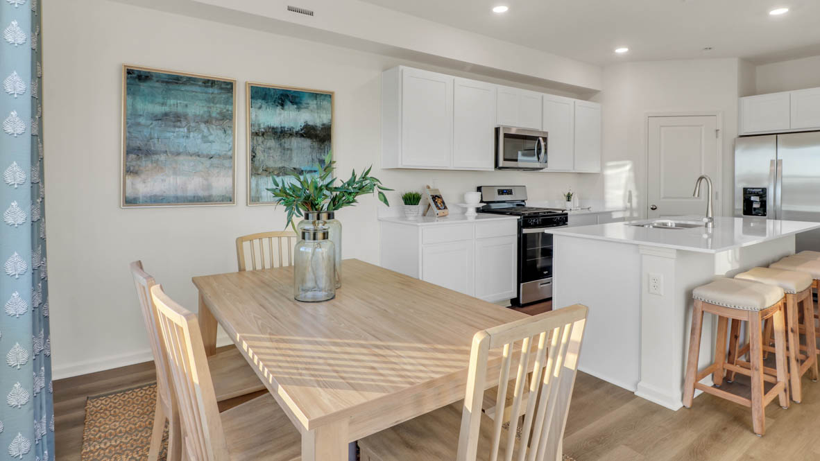 dining room to the side of kitchen
