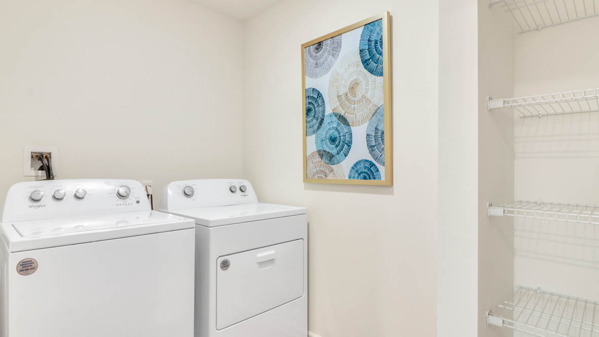 Upstairs laundry room