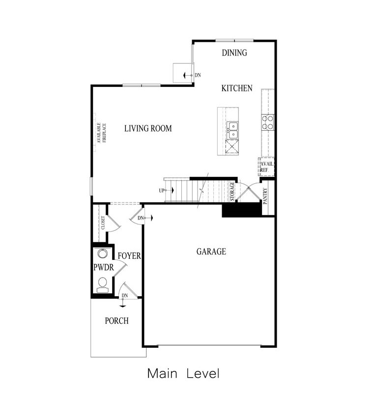 Sloan Floorplan main level layout