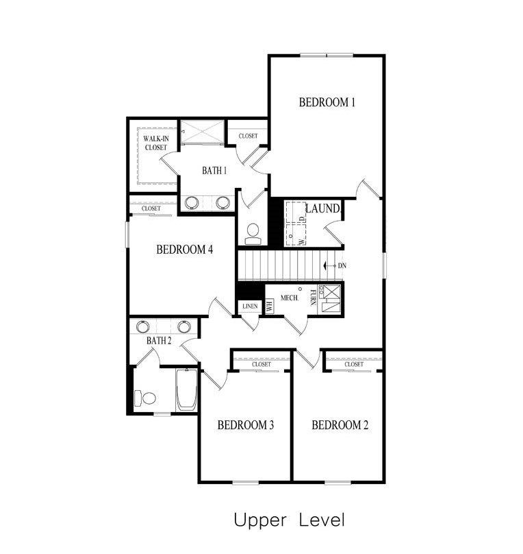 Sloan model second level floorplan layout