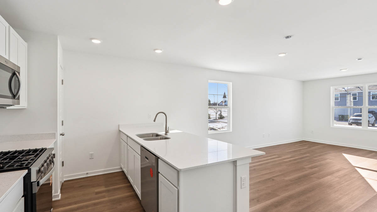 kitchen with spacious island