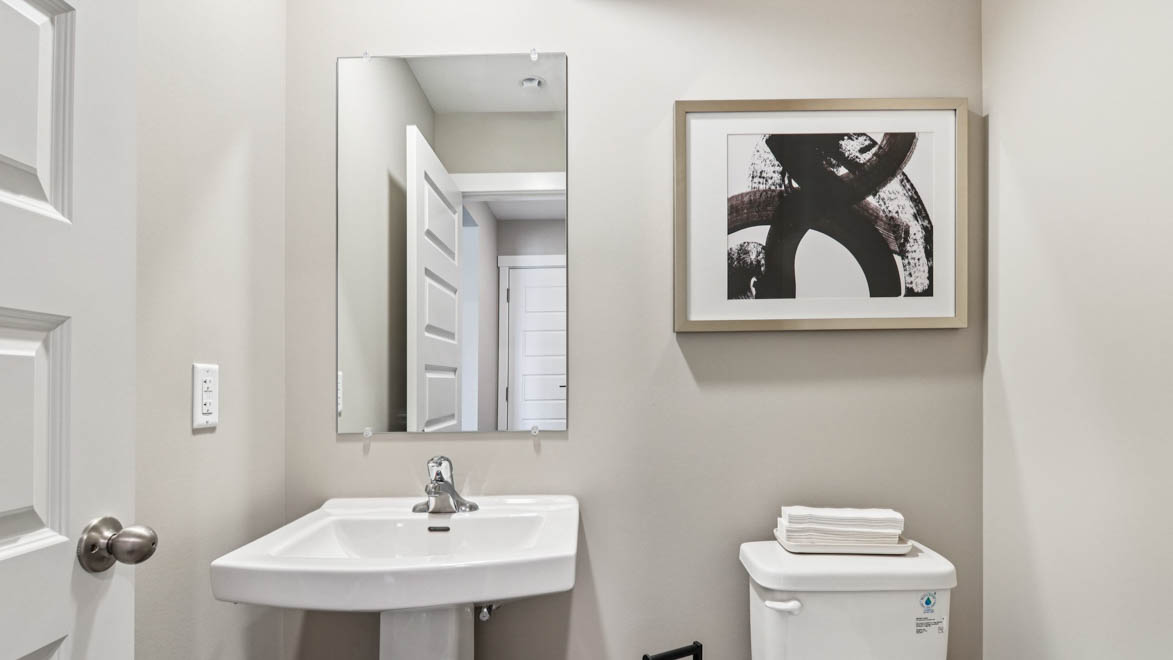 Powder room off of mud room