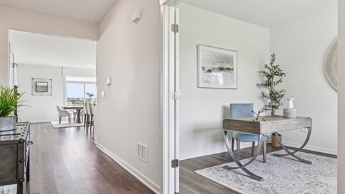 Hallway leading to kitchen